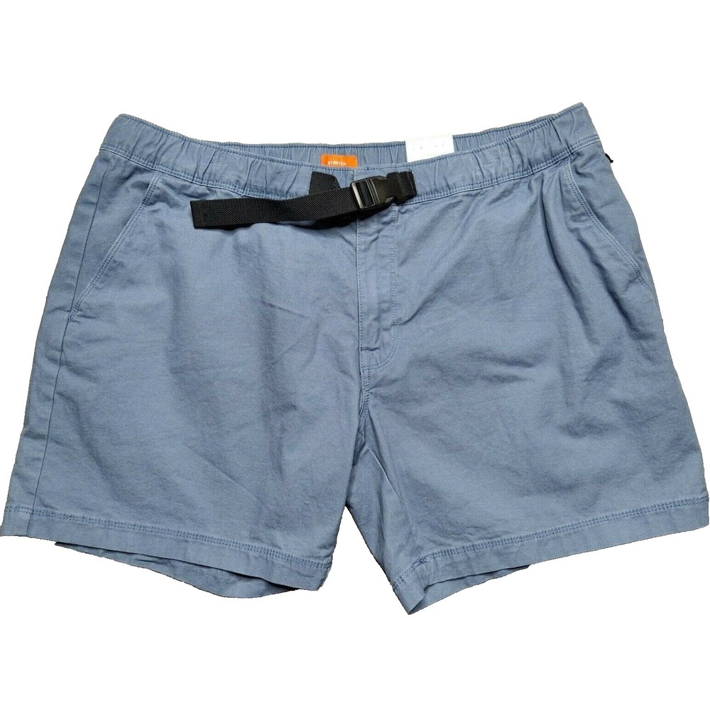 St Johns Bay‎ Outdoor Men 2XL (44"-47") Blue Belted Stretch 6" Hiking Shorts NEW